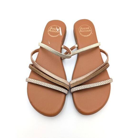André Assous Nolan Strappy Sandal Women's Metallic Multi Size US8 - Picture 3 of 11